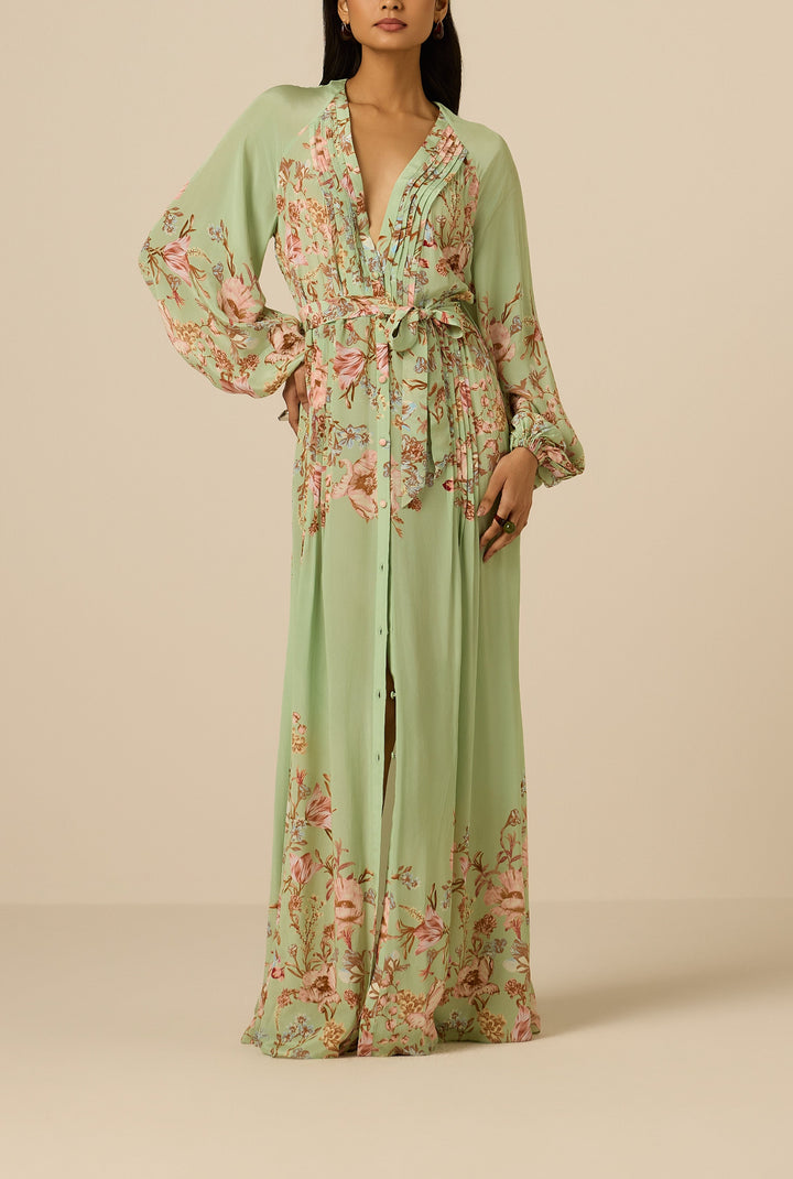 Robe longue plissée Ezra