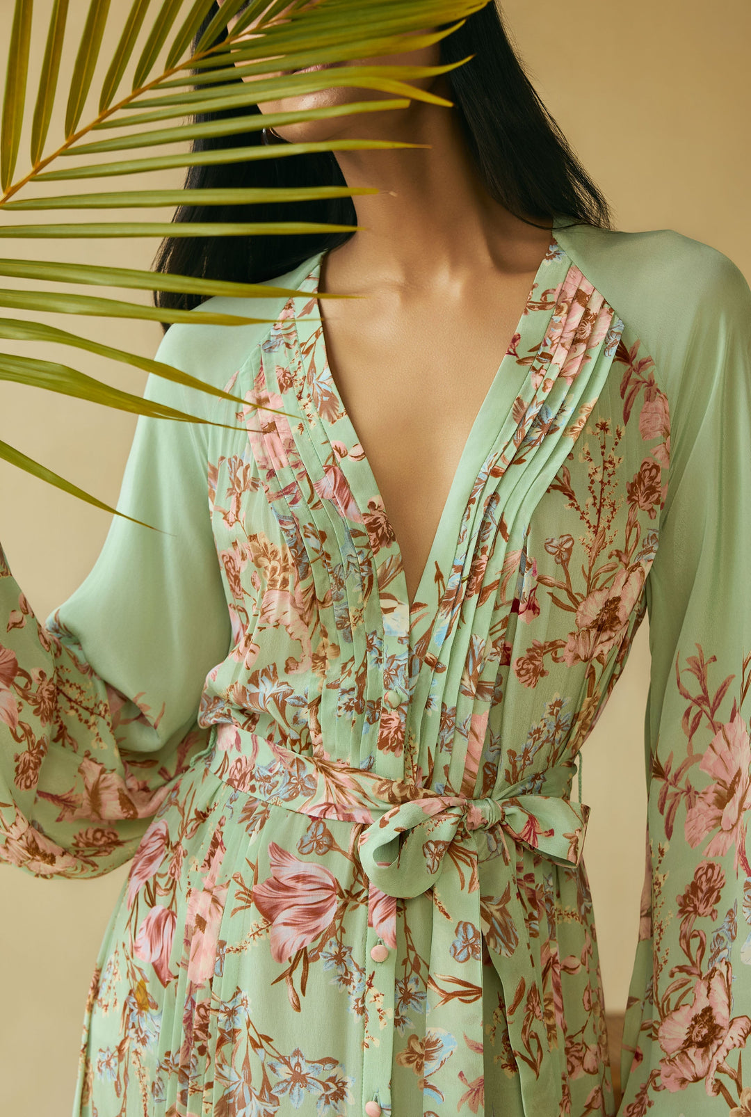 Robe longue plissée Ezra